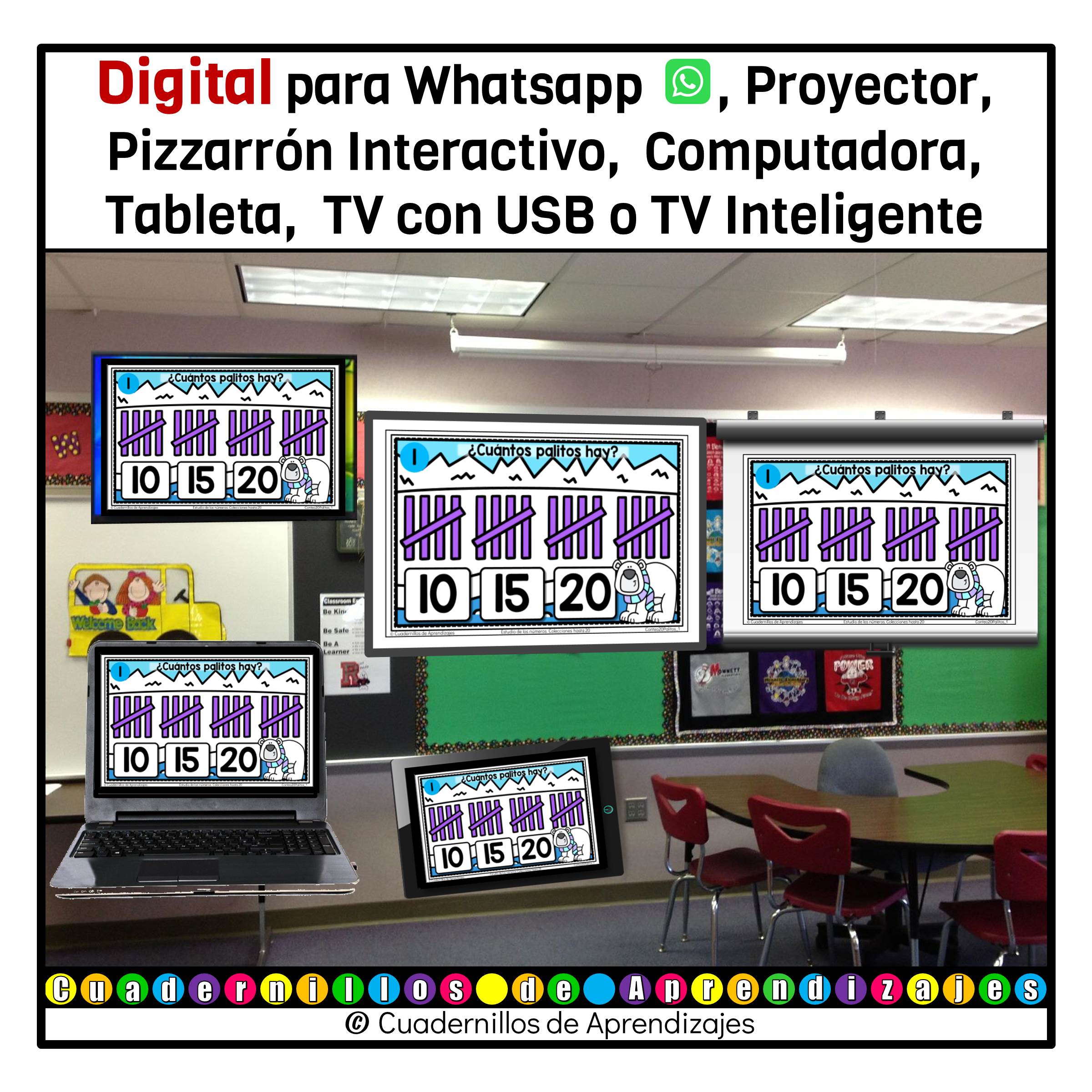 Colecciones hasta 20 Marcas de conteo Estudio de los números Matemáticas Primer Grado Primaria Fichas Digitales 6 Colecciones hasta 20 Marcas de conteo Estudio de los números Matemáticas Primer Grado Primaria Fichas Digitales - Image 6