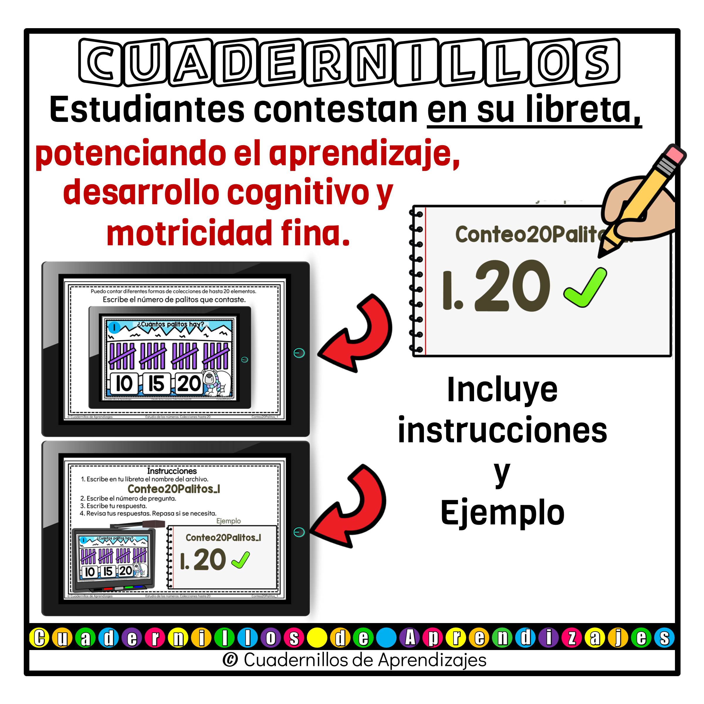 Colecciones hasta 20 Marcas de conteo Estudio de los números Matemáticas Primer Grado Primaria Fichas Digitales 7 Colecciones hasta 20 Marcas de conteo Estudio de los números Matemáticas Primer Grado Primaria Fichas Digitales - Image 7
