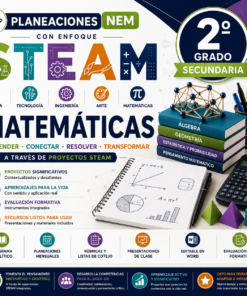 Planeaciones NEM con Enfoque STEAM para Matemáticas Segundo Grado de Secundaria 2026-2027 | Word Editable