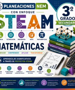 Planeaciones NEM con Enfoque STEAM para Matemáticas Tercer Grado de Secundaria 2026-2027 | Word Editable