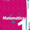 Portada de un libro de texto titulado "matemáticas 1" con un fondo rosa vibrante con símbolos matemáticos, parte de la serie "conecta con pupi" de editorial sm.