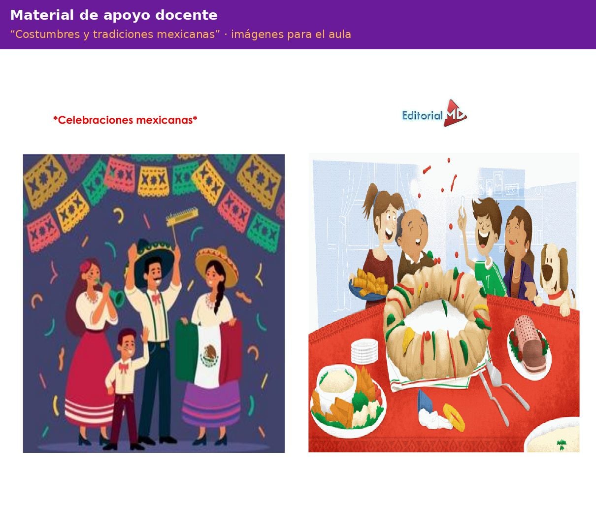 Planeación de Costumbres y Tradiciones Mexicanas para Preescolar 6 Material de apoyo docente de la planeación Costumbres y tradiciones mexicanas para preescolar