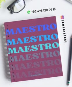 Un cuaderno de espiral con la palabra 
