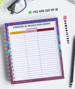 Un cuaderno de espiral que muestra un gráfico titulado 