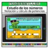 Notación y cálculo de potencias. Exponentes. Estudio de los números Matemáticas Sexto Grado Primaria Fichas Digitales
