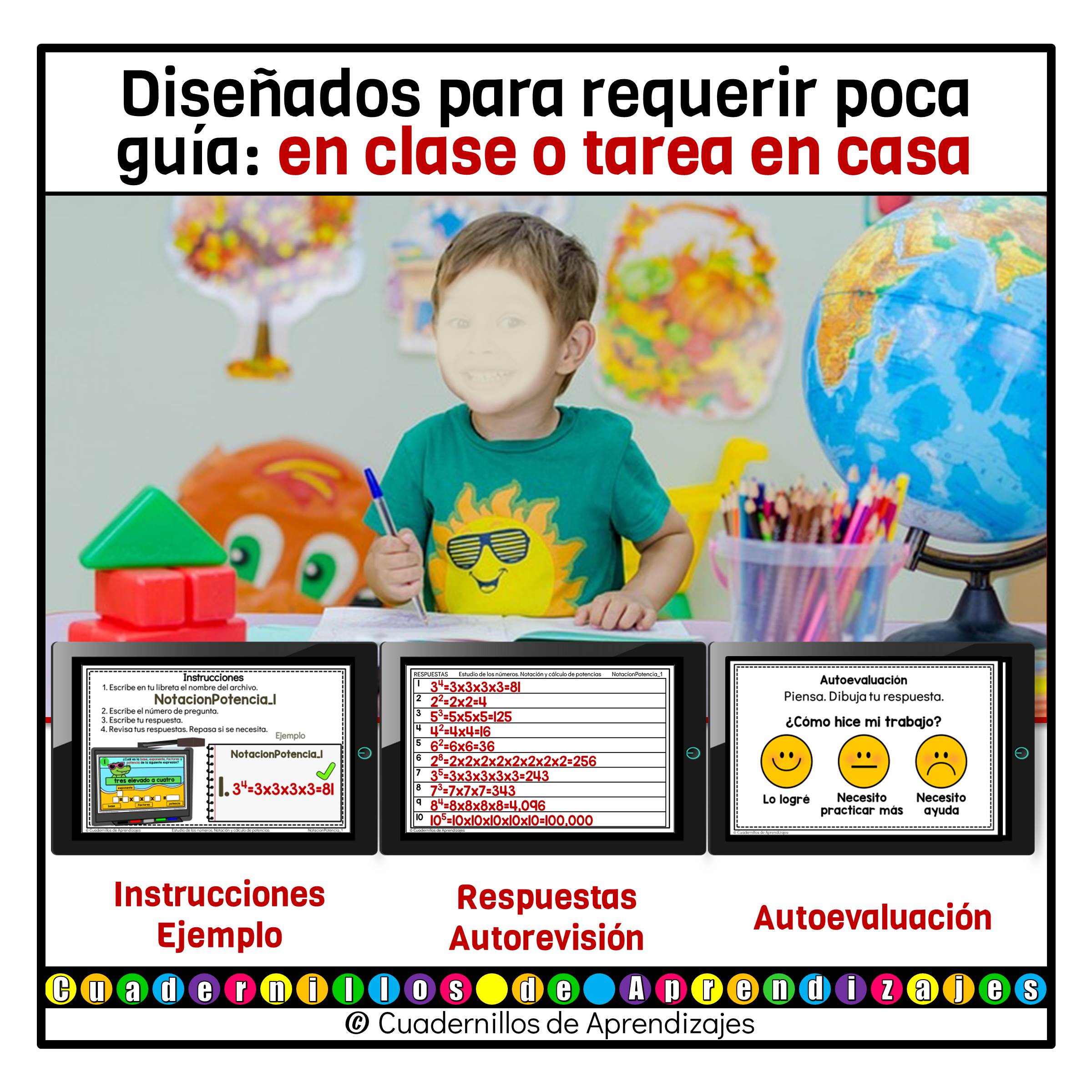 Notación y cálculo de potencias. Exponentes. Estudio de los números Matemáticas Sexto Grado Primaria Fichas Digitales 5 Notación y cálculo de potencias. Exponentes. Estudio de los números Matemáticas Sexto Grado Primaria Fichas Digitales - Image 5