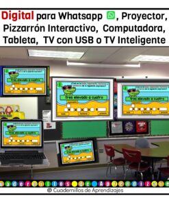 Notación y cálculo de potencias. Exponentes. Estudio de los números Matemáticas Sexto Grado Primaria Fichas Digitales 15 notacion potencias exponentes fichas digitales 6