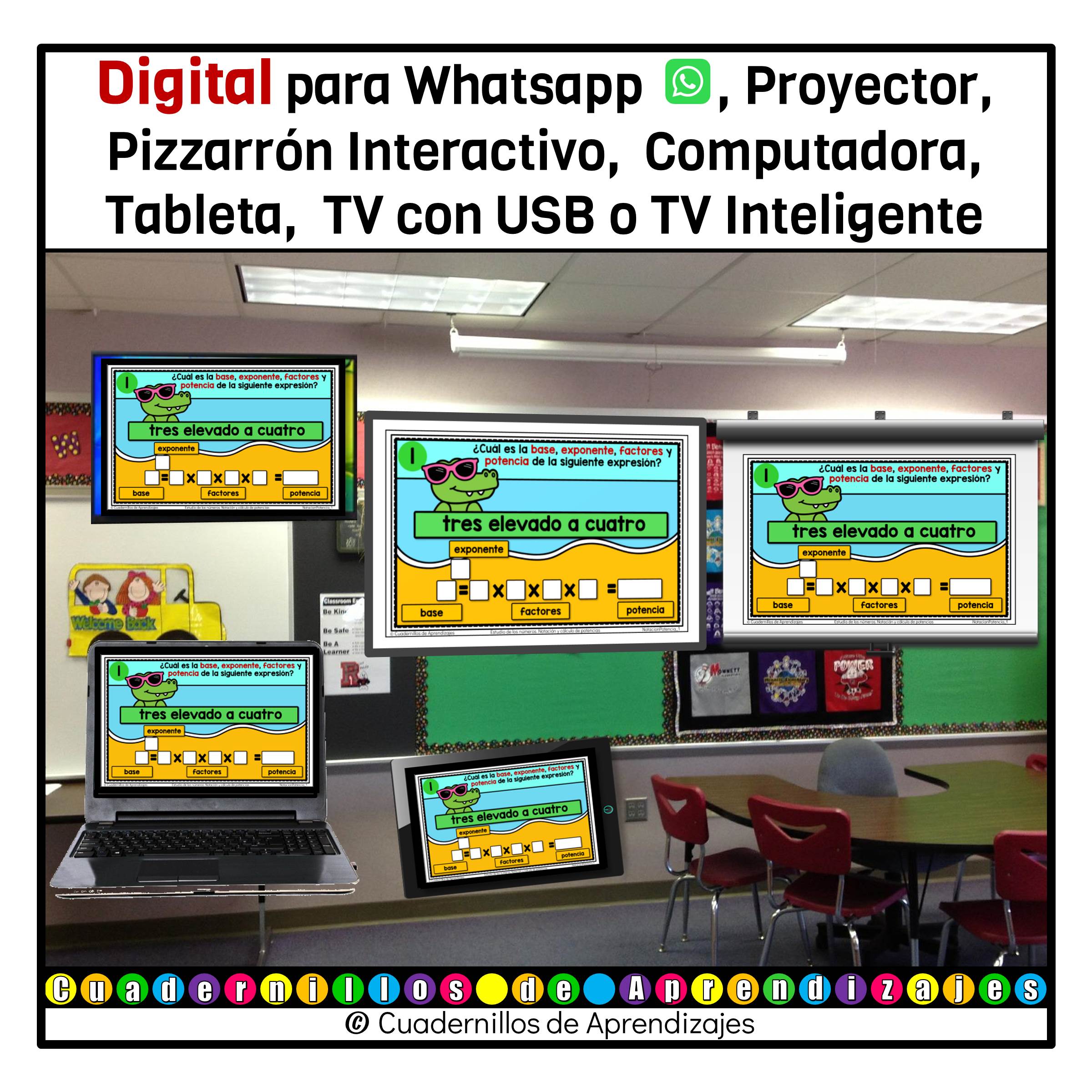 Notación y cálculo de potencias. Exponentes. Estudio de los números Matemáticas Sexto Grado Primaria Fichas Digitales 6 Notación y cálculo de potencias. Exponentes. Estudio de los números Matemáticas Sexto Grado Primaria Fichas Digitales - Image 6