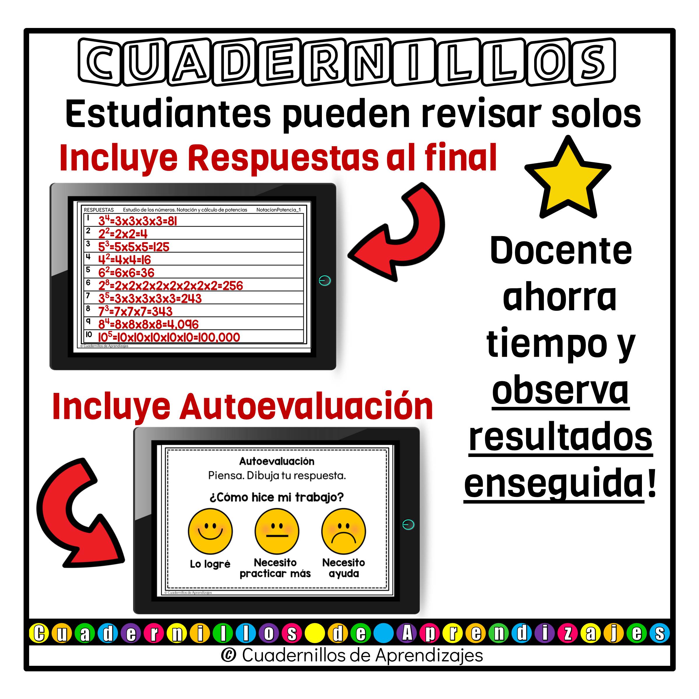 Notación y cálculo de potencias. Exponentes. Estudio de los números Matemáticas Sexto Grado Primaria Fichas Digitales 8 Notación y cálculo de potencias. Exponentes. Estudio de los números Matemáticas Sexto Grado Primaria Fichas Digitales - Image 8