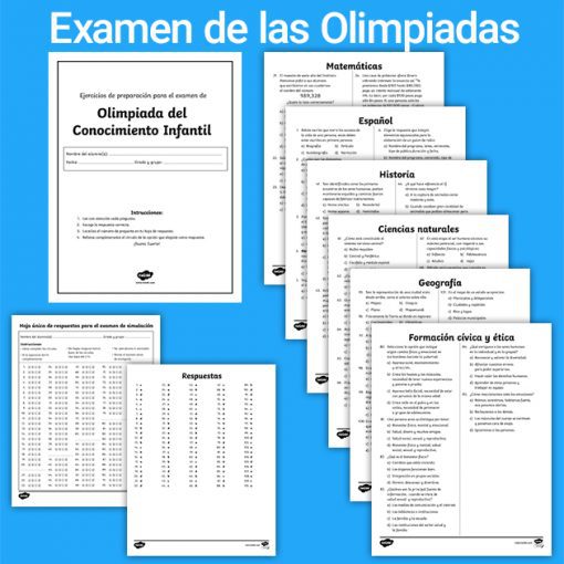 Examen simulacro de las Olimpiadas del conocimiento infantil 2020