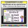 Orden y jerarquía de operaciones Significado de las operaciones Matemáticas Grado Primaria Fichas Digitales