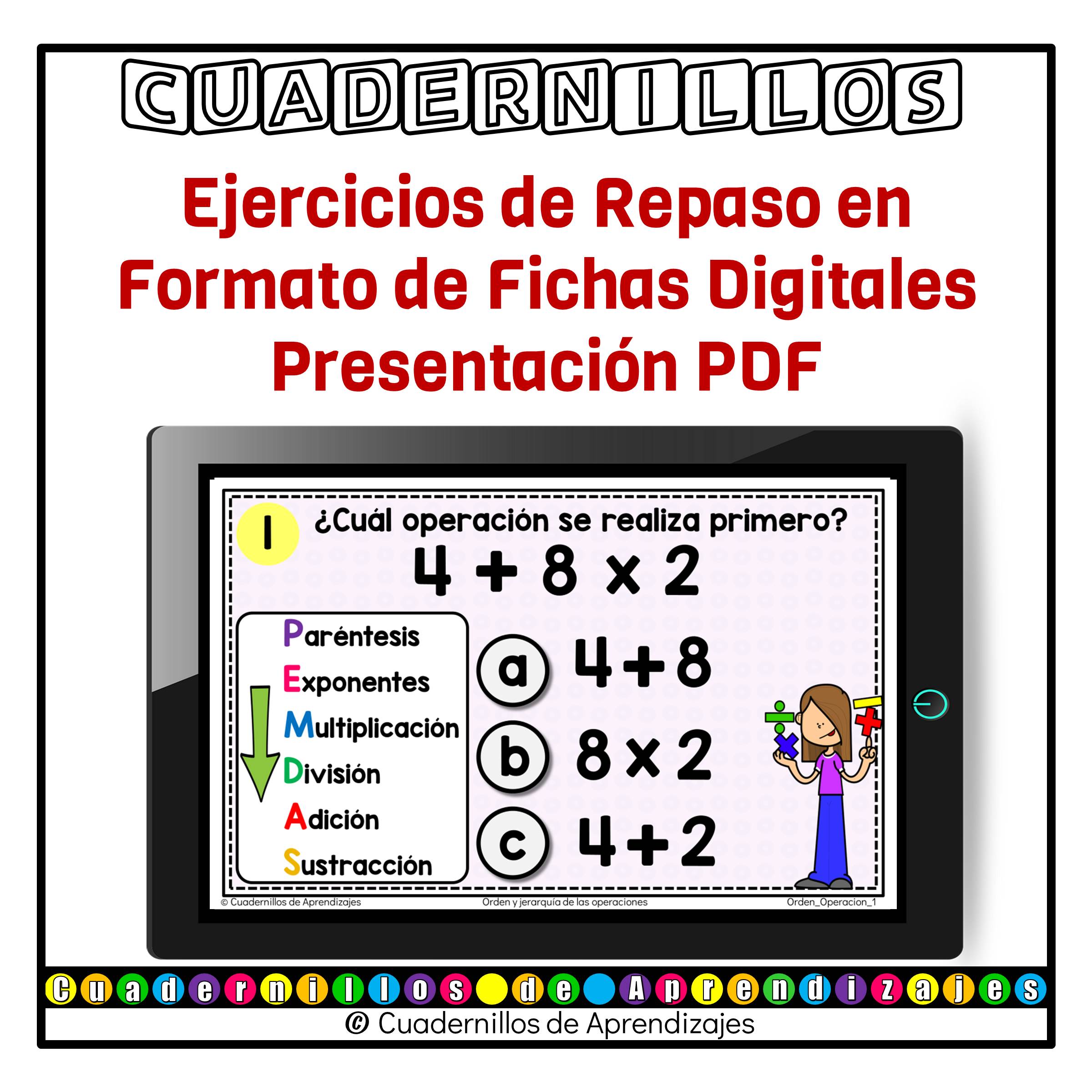 Orden y jerarquía de operaciones Significado de las operaciones Matemáticas Grado Primaria Fichas Digitales 2 Orden y jerarquía de operaciones Significado de las operaciones Matemáticas Grado Primaria Fichas Digitales - Image 2