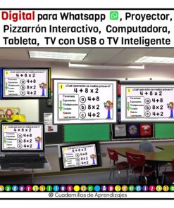 Orden y jerarquía de operaciones Significado de las operaciones Matemáticas Grado Primaria Fichas Digitales 15 orden operaciones fichas digitales 6