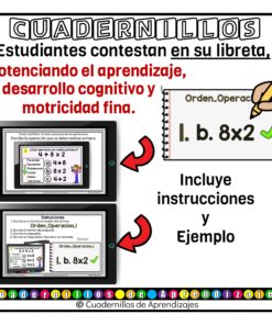 Orden y jerarquía de operaciones Significado de las operaciones Matemáticas Grado Primaria Fichas Digitales 16 orden operaciones fichas digitales 7