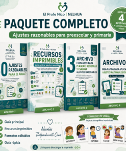 30 ajustes razonables para el aula: guía, recursos imprimibles y formatos editables para preescolar y primaria