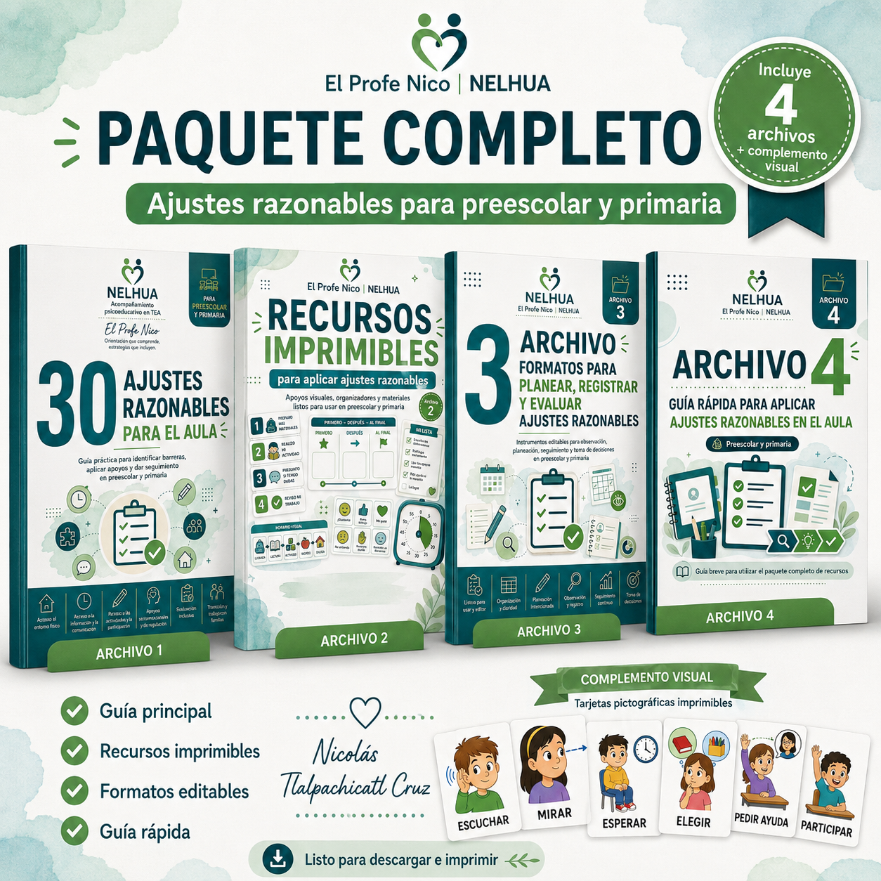 30 ajustes razonables para el aula: guía, recursos imprimibles y formatos editables para preescolar y primaria 1 30 ajustes razonables para el aula: guía, recursos imprimibles y formatos editables para preescolar y primaria