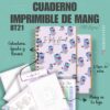 Publicidad: Descubre nuestro cuaderno imprimible temático "Cuaderno PDF Mang BT21 BTS 135 hojas" disponible en formato PDF. La portada muestra un caballo azul de dibujos animados sobre un fondo morado con el texto: "Cuaderno Imprimible de Mang BT21". Las características incluyen un calendario, agenda, horario y cinco tipos de notas. Síguenos en Instagram @Lamadistore.