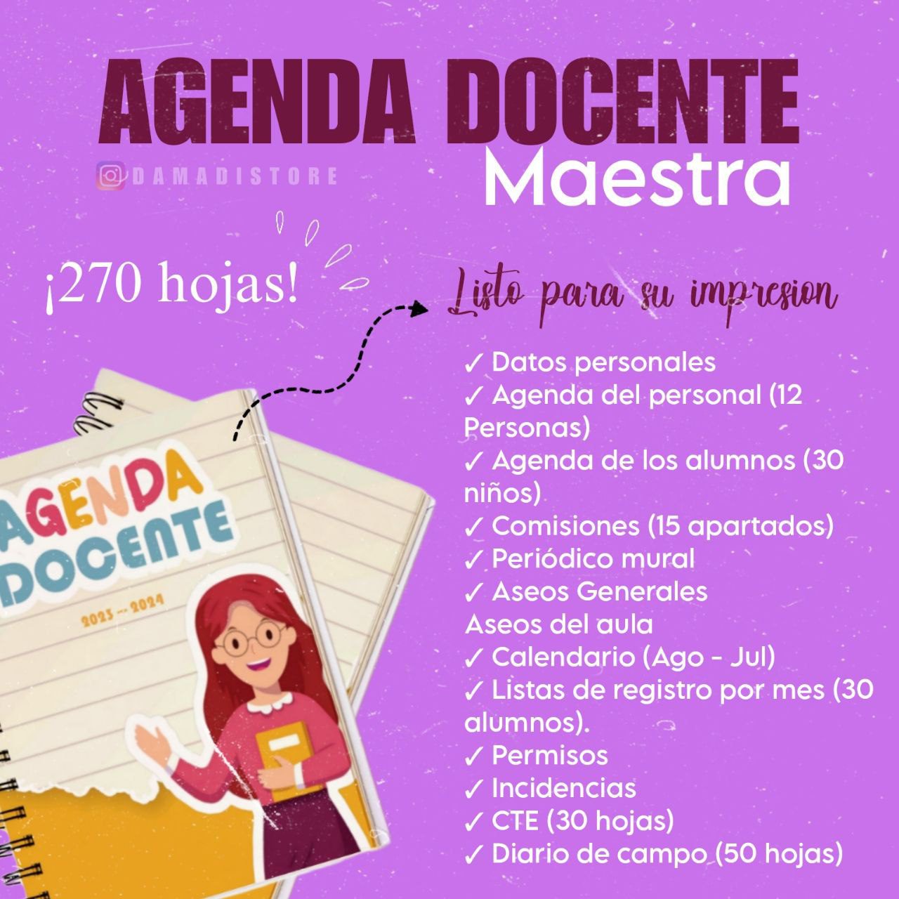 LA MIA AGENDA DOCENTE CON COPERTINA RIGIDA! 