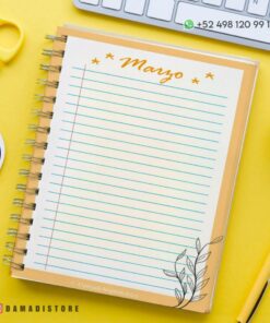 Un Cuaderno de raya con diseño dinosaurio PDF abierto en una página titulada 