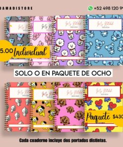 Paquete de cuadernos BT21 PDF