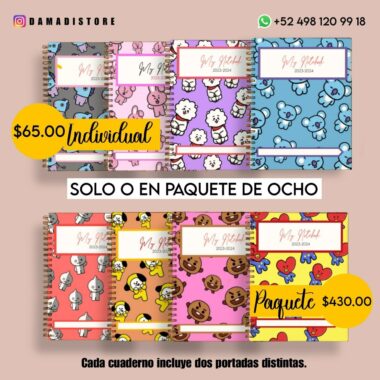 Paquete de cuadernos BT21 PDF