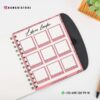 Cuaderno Descripción de Mis Libros leídos 13 Un cuaderno abierto con tapa rosa contiene una sección de
