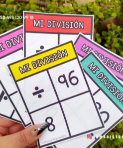 Tarjetas de las divisiones del 1 al 20