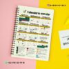 Agenda docente maestra 24-25 10 Un cuaderno de espiral muestra un