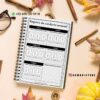 Un cuaderno de espiral que muestra un registro semanal de conducta en español, titulado 