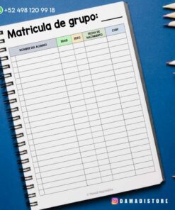 Un cuaderno con un formulario titulado 