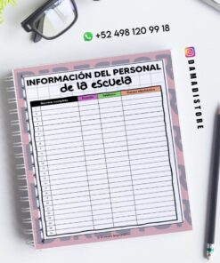 Un cuaderno de espiral con un formulario titulado 