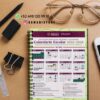 Agenda docente director 2025-2026 Verde 13 Un calendario escolar encuadernado en espiral para el curso 2025-2026 de México descansa sobre un escritorio de madera con gafas, clips, una regla y bolígrafos. La información de contacto y un logotipo de WhatsApp aparecen en la parte superior izquierda de la imagen.