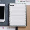 Agenda docente secundaria 2025-2026 16 Un cuaderno de espiral abierto en una página rayada con la etiqueta