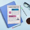 Agenda docente primaria ajolote 2025-2026 19 Sobre un cuaderno azul hay un bloc de notas en espiral con apuntes educativos escritos a mano. Cerca hay un bolígrafo, una taza de café, un smartphone y un número de WhatsApp visible. El bloc de notas muestra dos secciones con texto y títulos de colores.