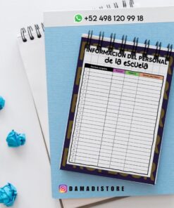 Un cuaderno de espiral con un formulario titulado 