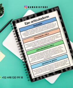 Un cuaderno de espiral con una portada titulada 