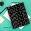 Agenda docente director técnico 2025-2026 Gris 19 Un cuaderno negro de espiral con la palabra
