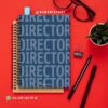 Agenda docente director técnico 2025-2026 azul 15 Un cuaderno azul con la palabra