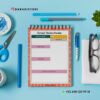 Agenda docente director técnico 2025-2026 rojo 9 Un cuaderno de espiral con una plantilla de
