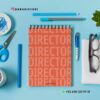Agenda docente director técnico 2025-2026 rojo 10 Un cuaderno de espiral con
