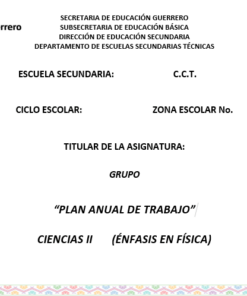 Dosificación Anual Ciencias II Fisica