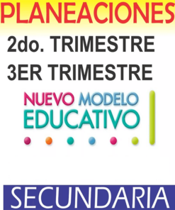 Gráfico colorido que muestra el texto 'Planeaciones Matematicas 1 Secundaria (Plan 2011) 2do. Trimestre' con puntos multicolores que representan una estética lúdica para la planificación educativa.