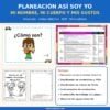 Portada de la planeación de mi cuerpo para preescolar NEM, Unidad didáctica, Word editable