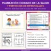 Portada de la planeación cuidado de la salud preescolar NEM, Aprendizaje basado en el juego (ABJ), Word editable