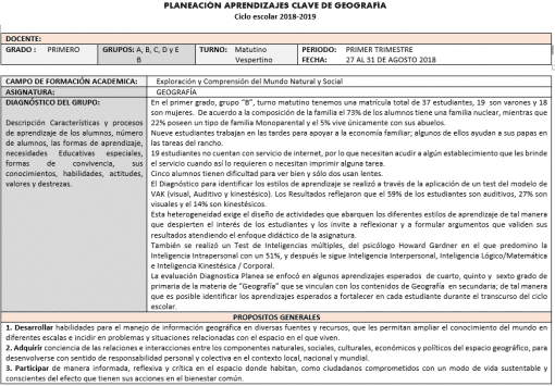 planeacion geografia nuevo modelo educativo