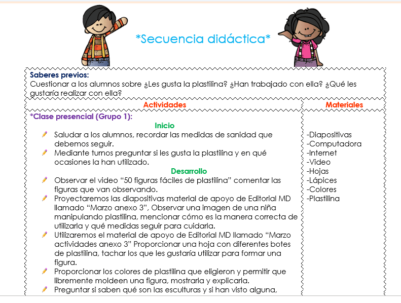 planeacion hibrida de marzo para preescolar