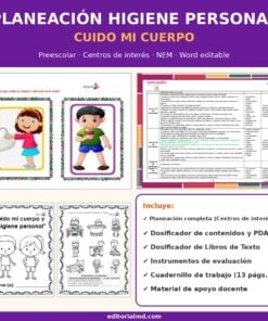 Planeación de Higiene Personal para Preescolar: Cuido mi Cuerpo
