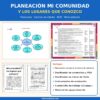 Portada de la planeación mi comunidad preescolar NEM, Centros de interés, Word editable