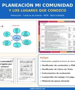 Planeación Mi Comunidad y los Lugares que Conozco para Preescolar