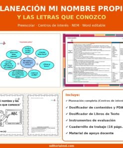 Planeación Mi Nombre Propio y las Letras para Preescolar